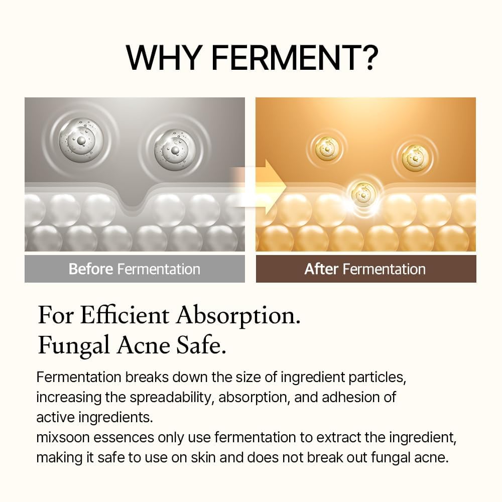 mixsoon Bean Essence Exfoliating, Snail Mucin Moisturizer for Hydrating, Fermented Bean Extract, Gentle Formula mixsoon