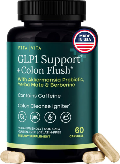 Colon Cleanse + Supplement Weight Loss & Energy - Appetite Suppressant & Fat Burner for women and men with Berberine, Yerba Mate, Psyllium Husk, Senna Leaf Etta Vita