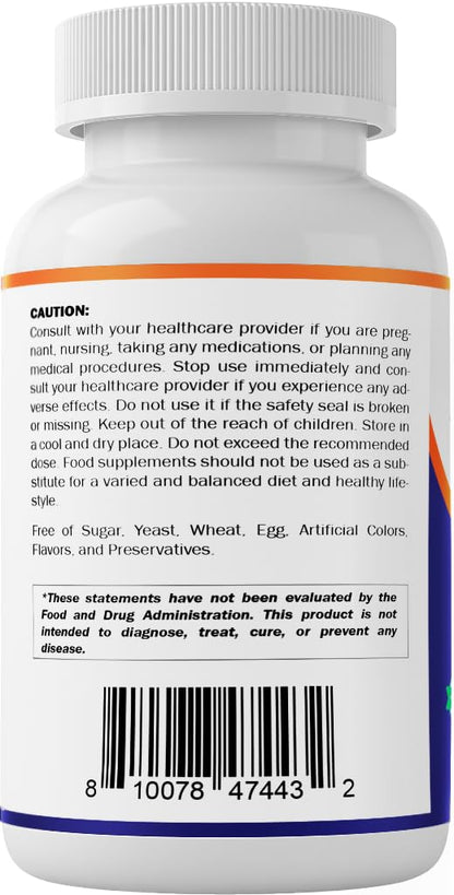 Vitamatic Alpha Lipoic Acid (ALA) 600mg Per Serving - 240 Vegetable Capsules - 120 Servings - Non-GMO & Gluten Free Vitamatic