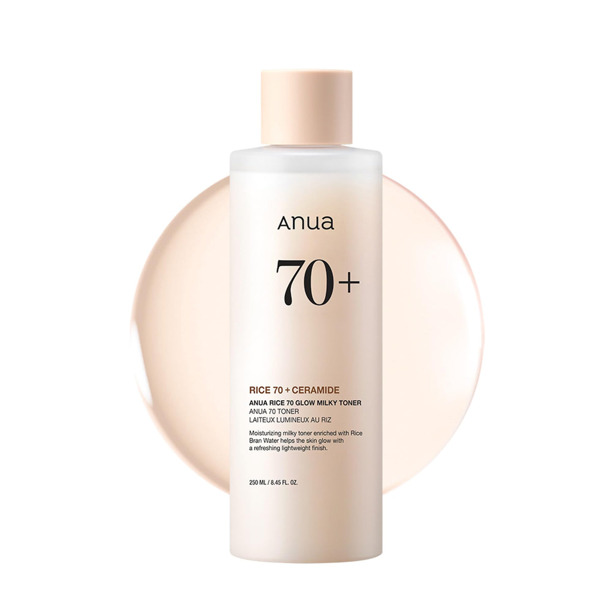 Anua Rice 70 Glow Milky Toner, Non Comedogenic, Korean Skincare, 8.45 fl.oz ANUA