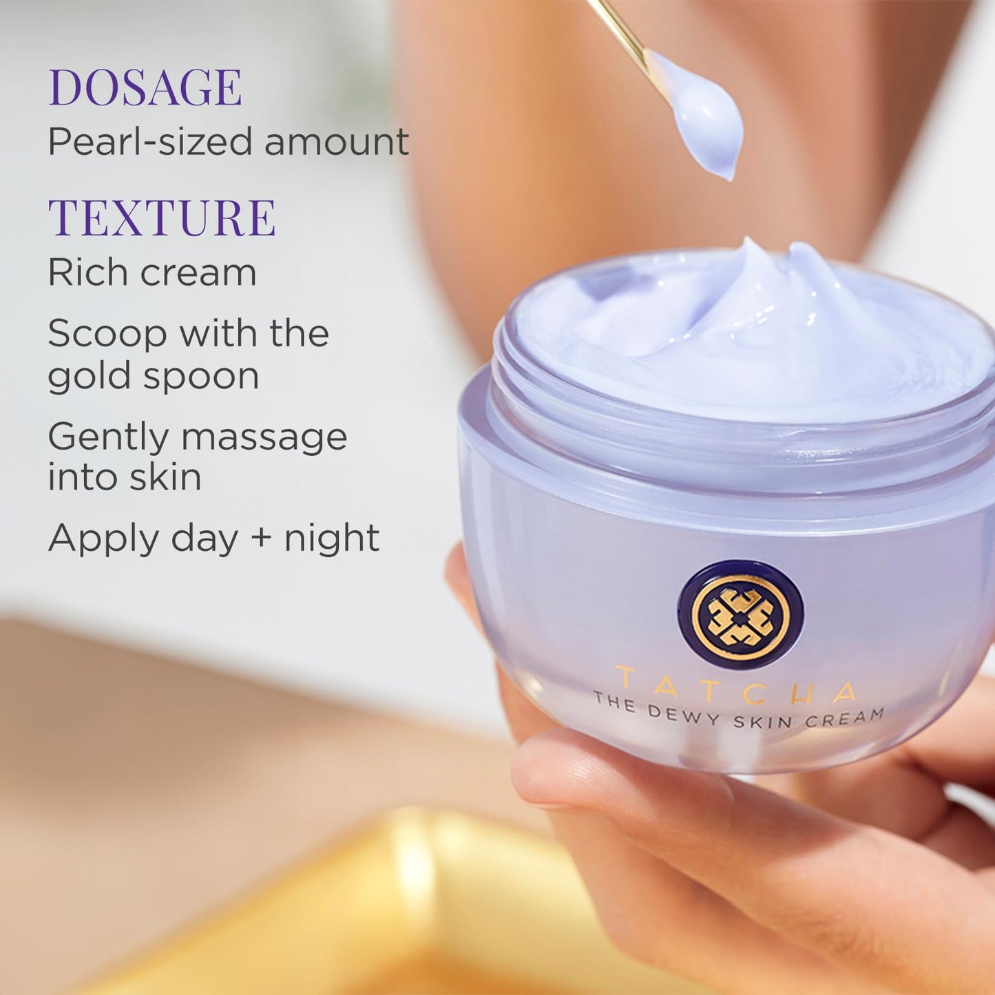 TATCHA The Dewy Skin Cream | Rich Face Cream to Hydrate, Plump and Protect Dry and Combo Skin, 50 ml | 1.7 oz TATCHA