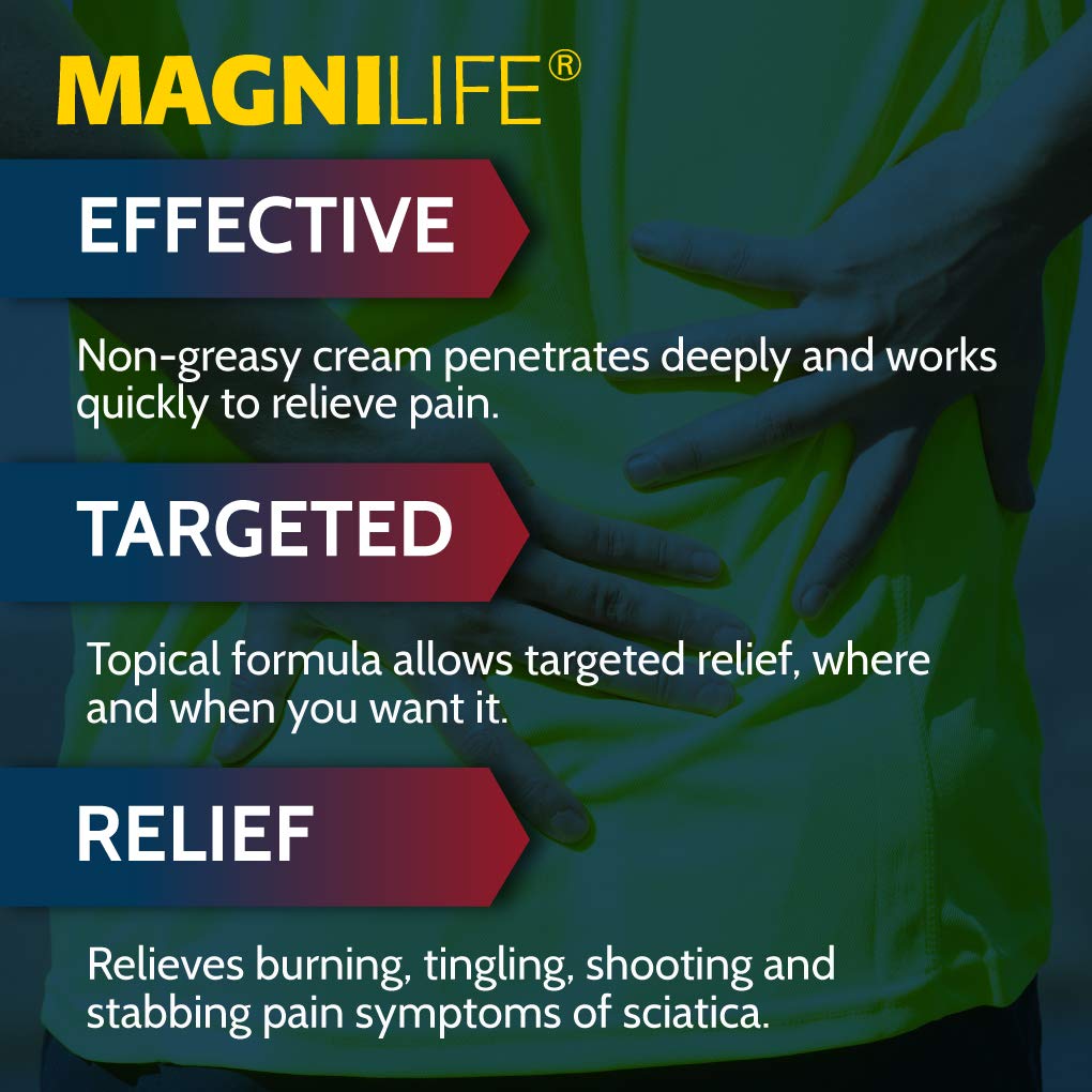 MagniLife Leg & Back Pain Relief Cream (4 oz), Topical Support for Leg Pain & Lower Back Discomfort, Fast Absorbing, No Residue, Mild Scent, Massage-in Formula MagniLife buy australia supplements