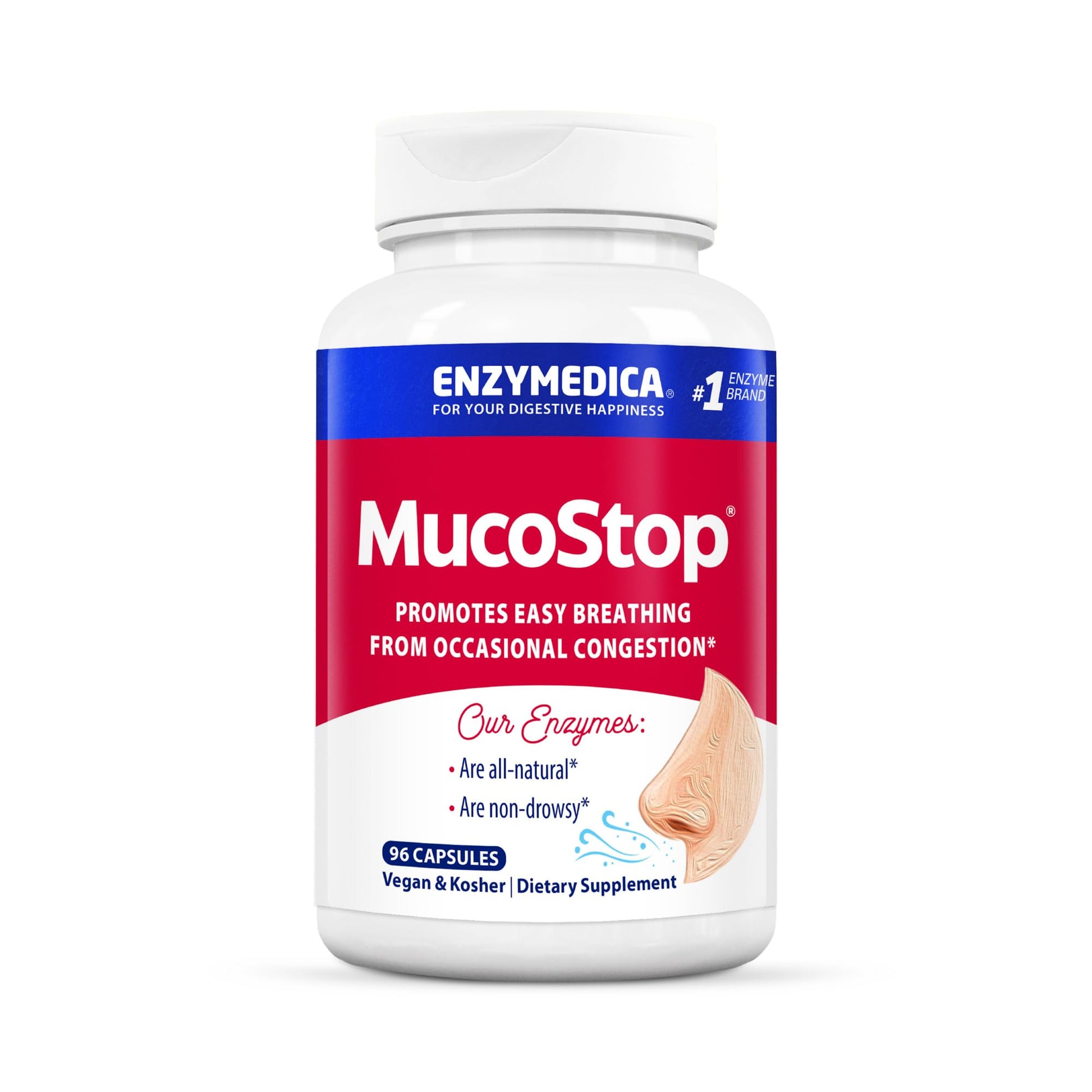 Enzymedica MucoStop Caps - Helps Clear Mucus - 48 Capsules Gsupps Australia