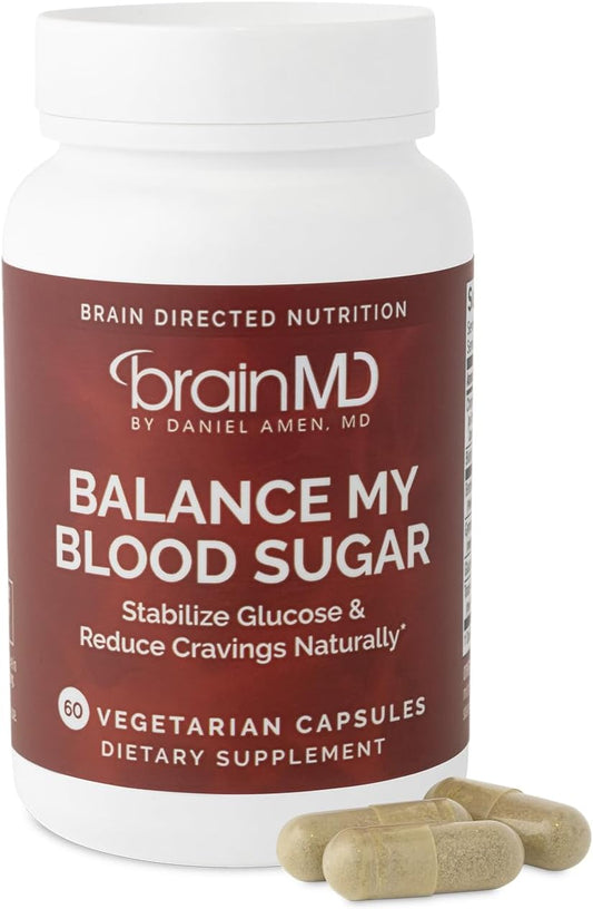 BRAINMD Balance My Blood Sugar Metabolic Wellness Supplement | Chromium, Cinnamon Extract, Alpha-Lipoic Acid, Berberine, 30 Servings