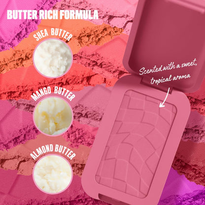 NYX PROFESSIONAL MAKEUP Buttermelt Powder Blush, Fade and Transfer-Resistant Blush, Up to 12HR Make Up Wear, Vegan Formula - For The Butta NYX PROFESSIONAL MAKEUP
