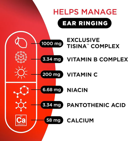 Lipo-Flavonoid Ear Ringing - Doctor-Recommended for Ringing Ears - Clinically Proven Lemon Bioflavonoid Complex with Vitamins C, B1, B2, B6, B12 Lipo-Flavonoid