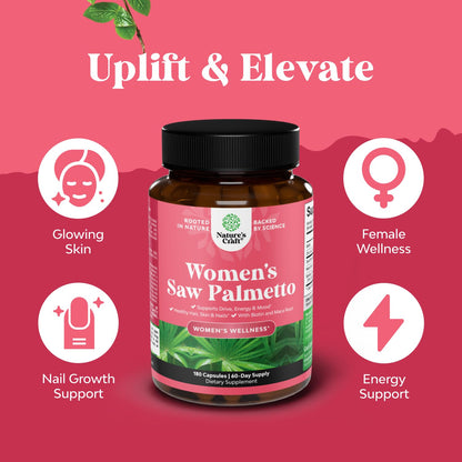 Saw Palmetto for Women 500mg - DHT Blocker for Women 30-Day Supply - Hair Vitamins for Hair Loss Supplement - Saw Palmetto Extract Capsules with Maca Root & Biotin - 90 Count Gsupps Australia