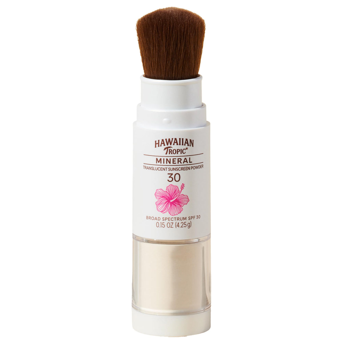 Hawaiian Tropic Mineral Powder Sunscreen Brush SPF 30, 0.15 Oz Hawaiian Tropic