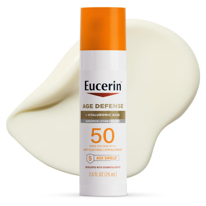 Eucerin Sun Age Defense Face Sunscreen Lotion SPF 50, 2.5 FL OZ Eucerin