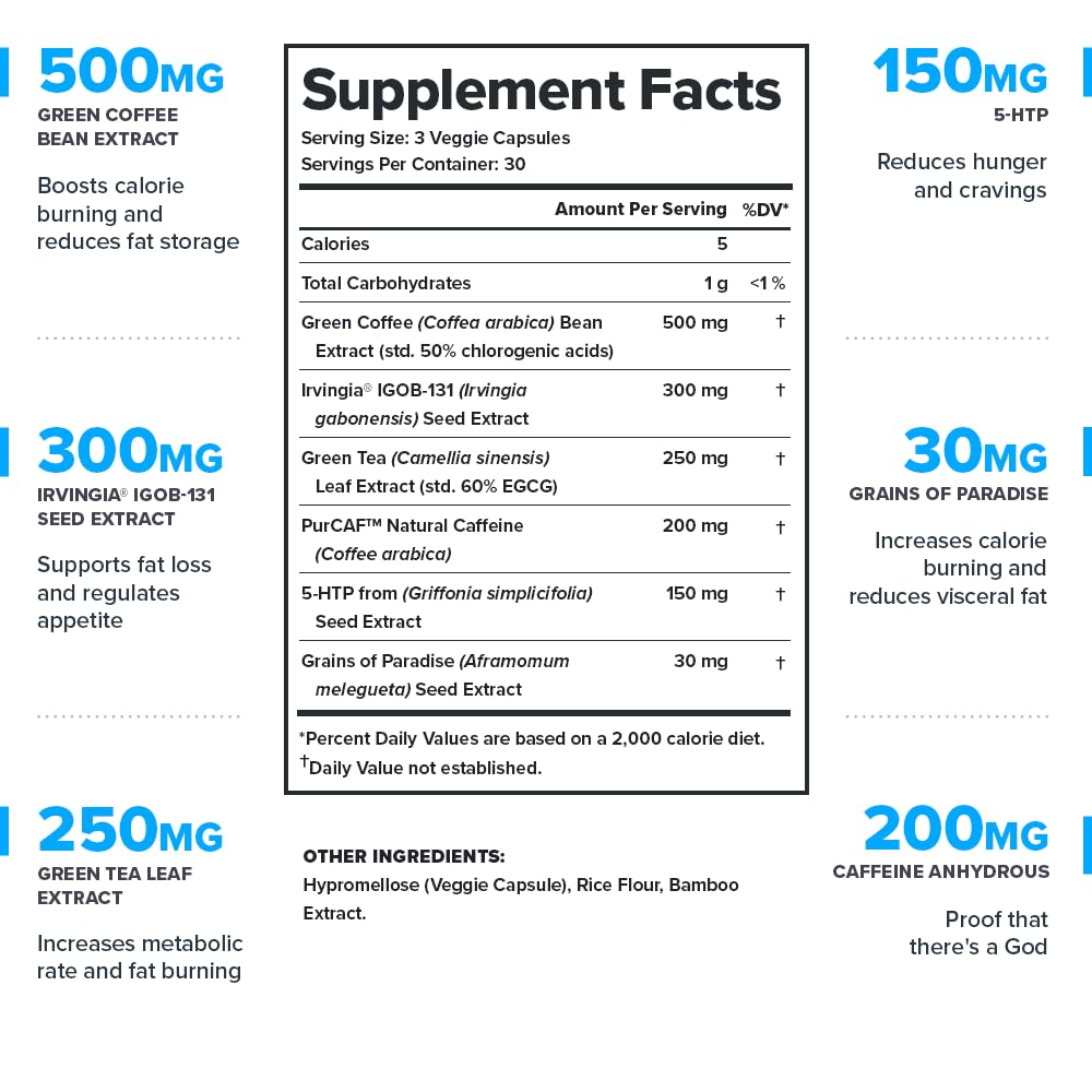 LEGION Phoenix Thermogenic Fat Burners & Weight Loss Pills - 30 Servings, 90 Capsules (Caffeine Free)