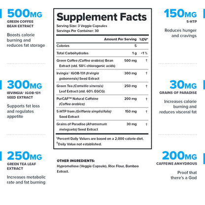 LEGION Phoenix Thermogenic Fat Burners & Weight Loss Pills - 30 Servings, 90 Capsules (Caffeine Free)
