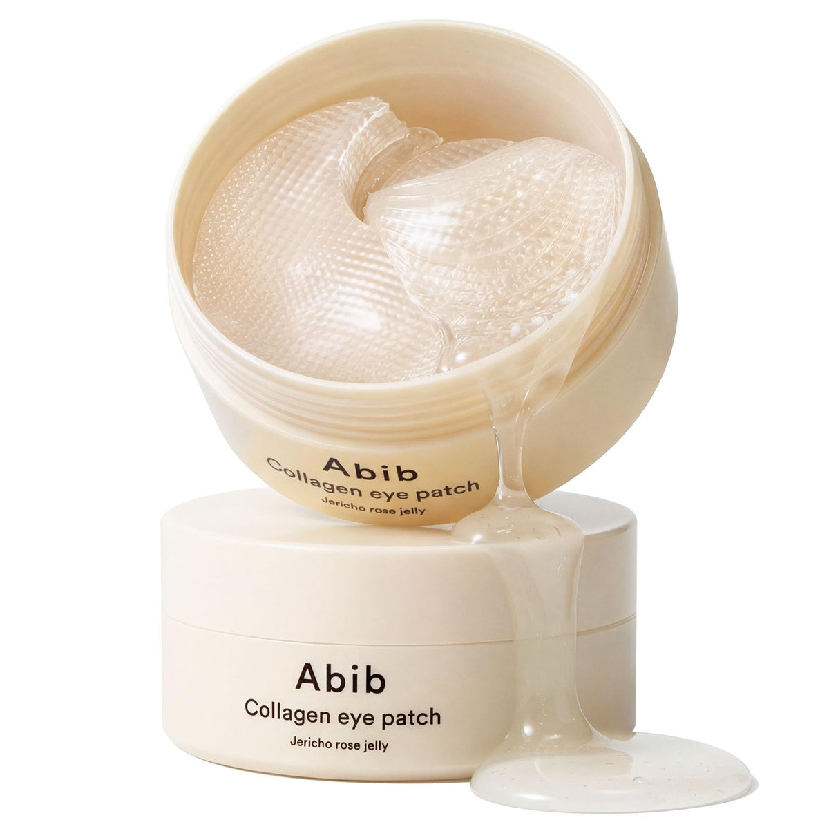Abib Vegan Collagen Eye Patches for Wrinkles & Fine Line with Jericho Rose Jelly & Peptides, 60 Count, Korean Skin Care abib