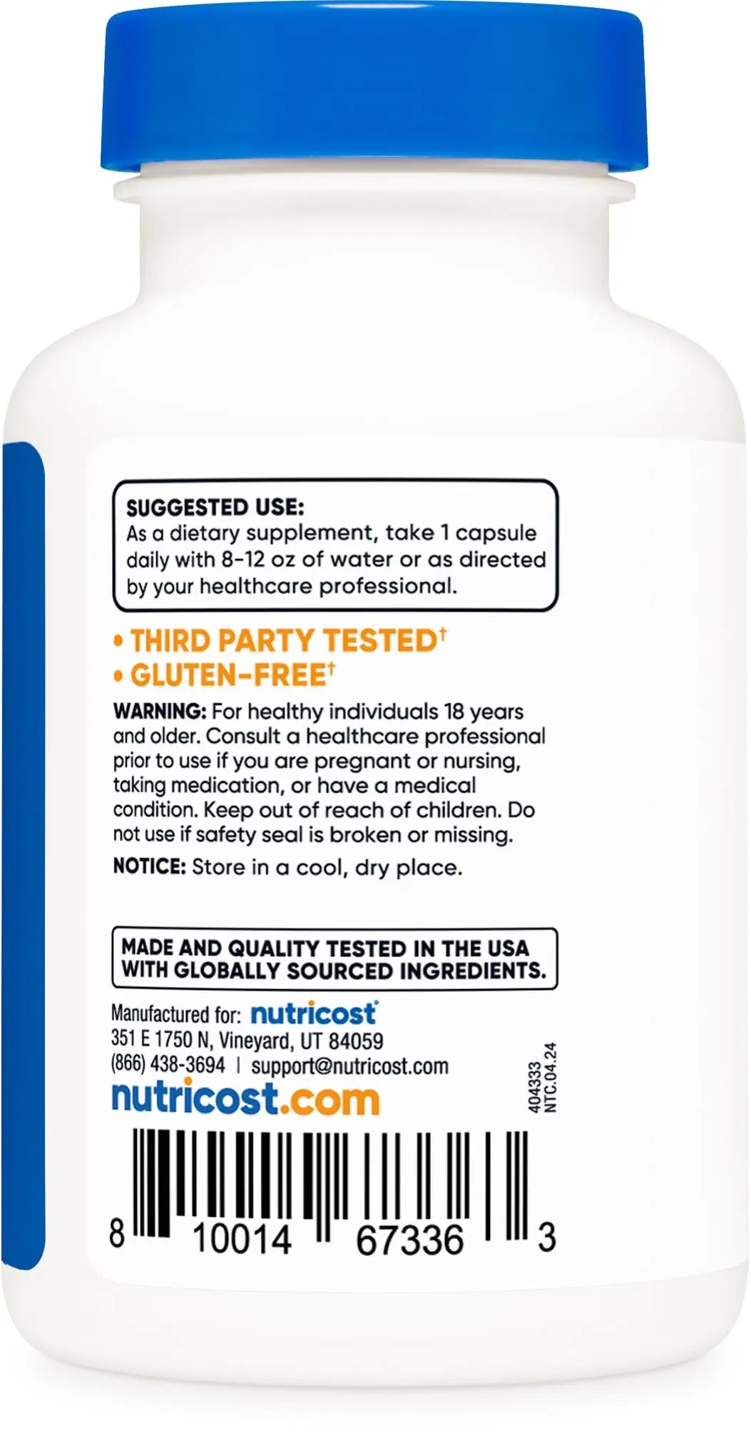 Nutricost Lithium Orotate 5mg, 120 Capsules - Veggie Caps, Non-GMO, Gluten Free Nutricost