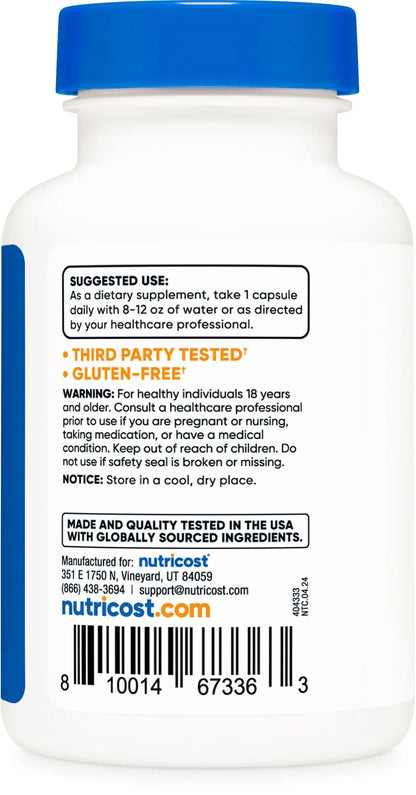 Nutricost Lithium Orotate 5mg, 120 Capsules - Veggie Caps, Non-GMO, Gluten Free Nutricost