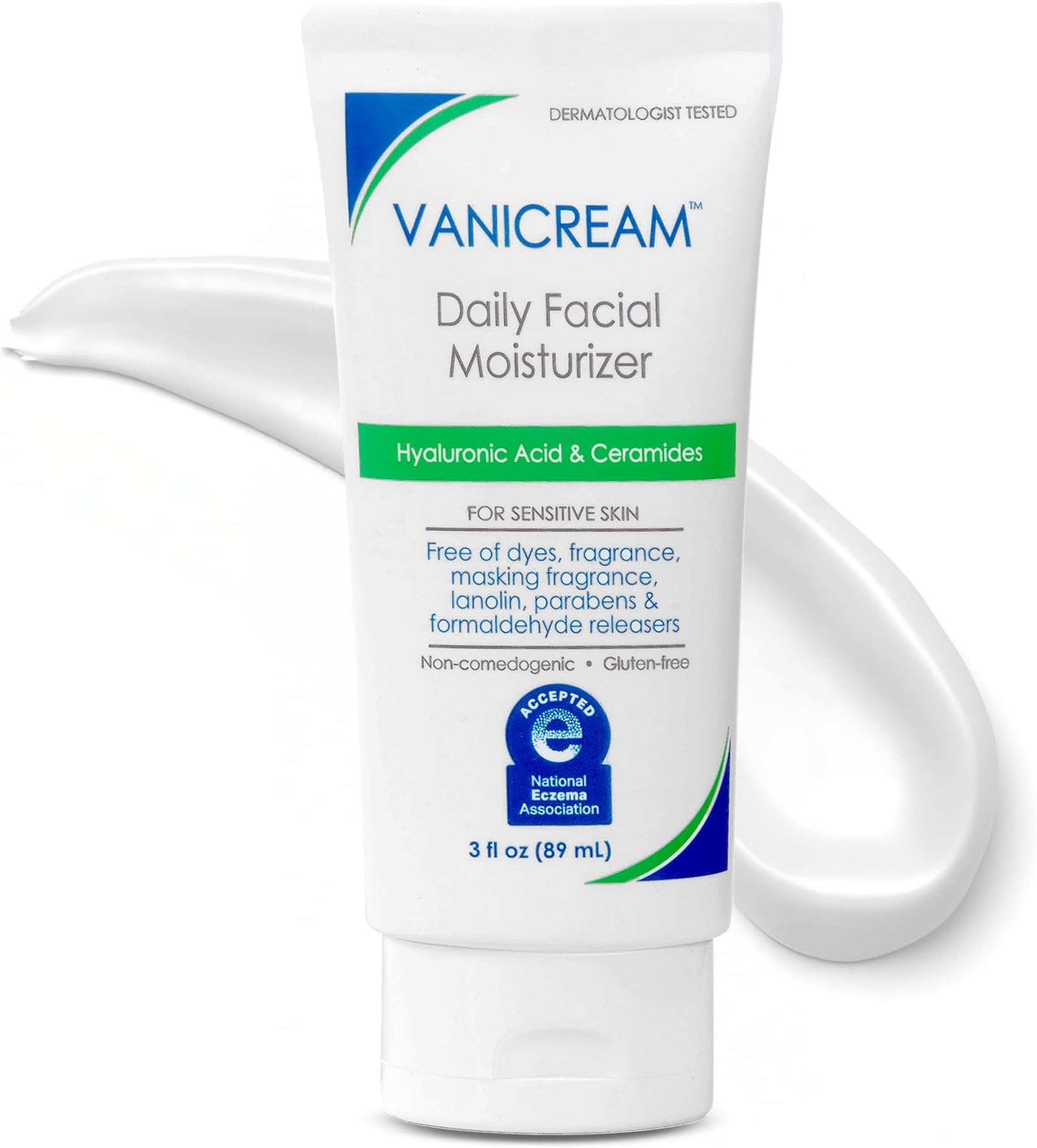 Vanicream Daily Facial Moisturizer, Face Cream with 5 Key Cermides & Hyaluronic Acid, 3 Fl Oz, Formulated Without Common Irritants for Sensitive Skin, Lightweight, Non-Greasy Hydration Gsupps Australia