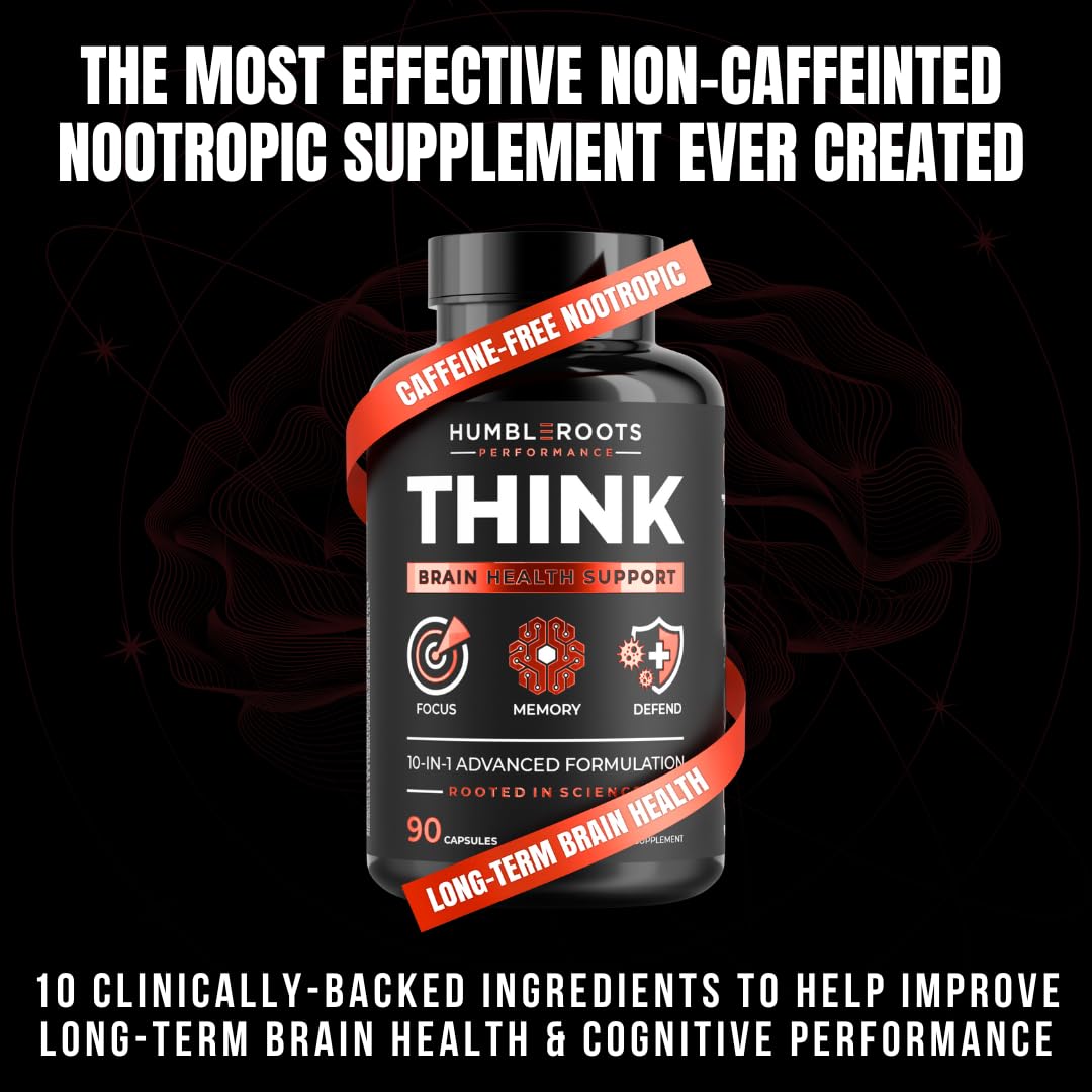 All-Natural Brain Supplement for Memory and Focus - Caffeine-Free Long-Term Cognitive Support - 10 Nootropic Ingredients Including Lion’s Mane, Bacopa, Turmeric, Ginkgo & Huperzine A - 90 Capsules HUMBLEROOTS PERFORMANCE buy australia supplements