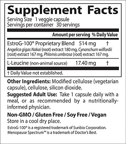 Doctors Best Menopause Spectrum, Broad Spectrum Menopausal Support, Non-GMO, Gluten Free, Soy Free, Vegan 30 Veggie Caps Doctor's BEST buy australia supplements