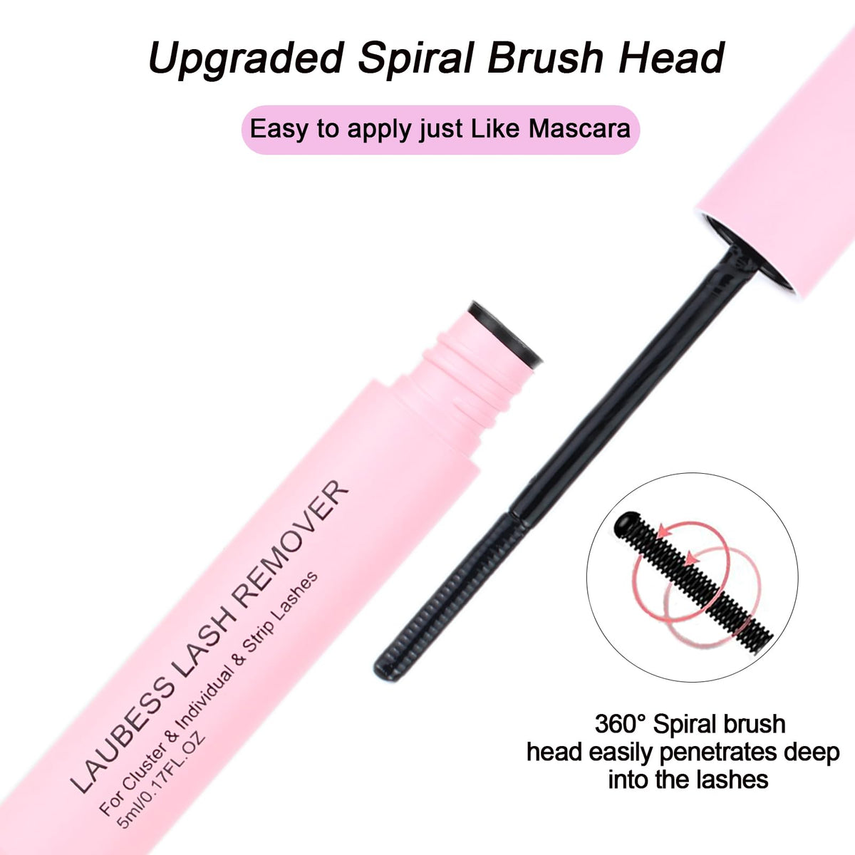 Lash Remover for Cluster Lashes 5ml LAUBESS LASH Remover for Lash Extensions at Home Lash Clusters DIY Eyelash Extension Remover DIY Lash Extension Remover Adhesive LAUBESS LASH