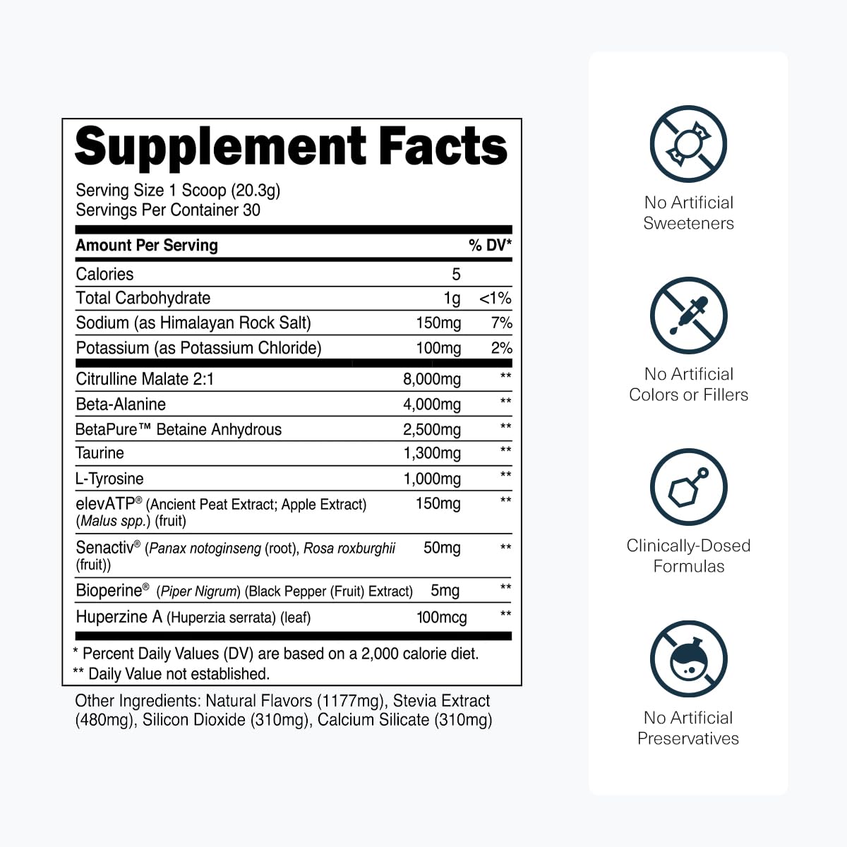 Transparent Labs Stim-Free Pre-Workout - Caffeine & Stim Free Pre Workout Powder for Men and Women with Beta Alanine Powder, Citrulline Malate, & elevATP - 30 Servings, Strawberry Lemonade