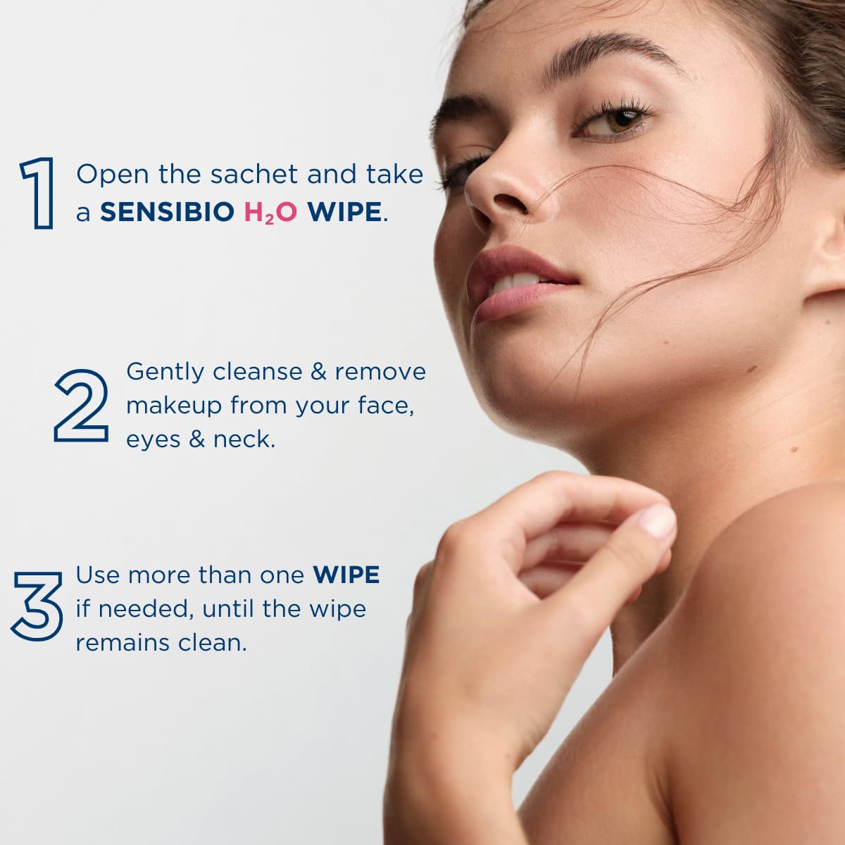 Bioderma Sensibio H2O Makeup Wipes, Cleansing and Makeup Removing, Skin Soothing for Sensitive Skin, 25 Wipes Bioderma