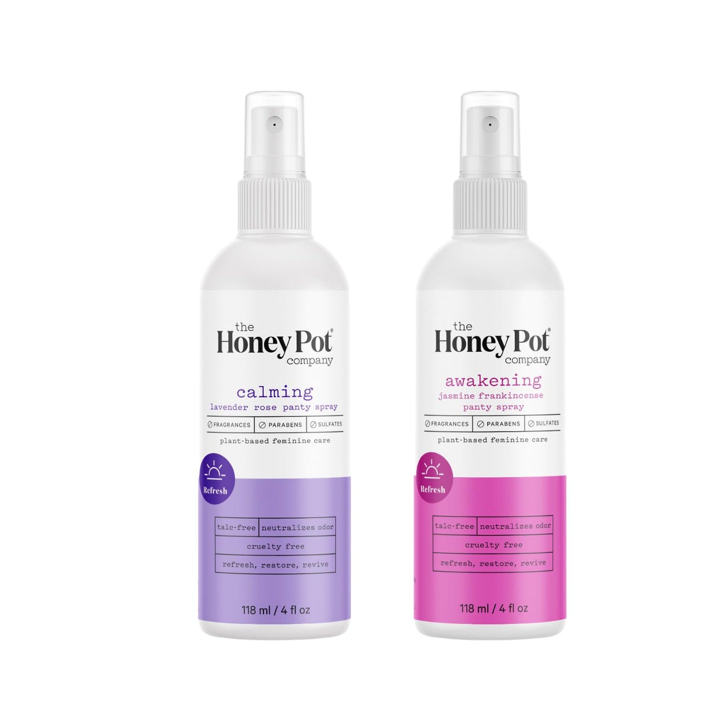 The Honey Pot Company - Refreshing and Restorative Panty and Body Plant-Derived Deodorant Spray