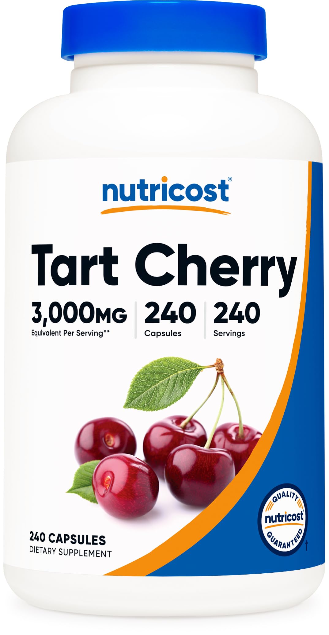 Nutricost Tart Cherry Extract 240 Vegetarian Capsules for 240 Servings per Bottle - Gluten Free, Non-GMO Nutricost