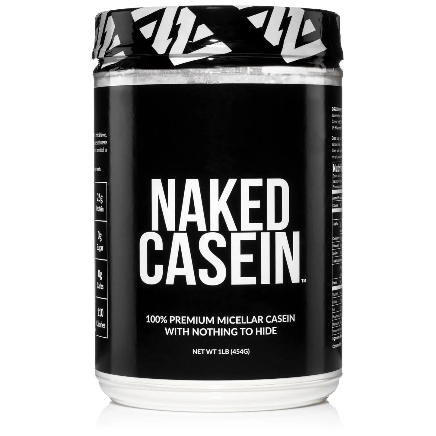 NAKED Casein - 1Lb Micellar Casein Protein - Bulk, Zero Carb, NSF Certified, GMO-Free, Gluten Free, Soy Free, Preservative Free - Stimulate Muscle Growth NAKED