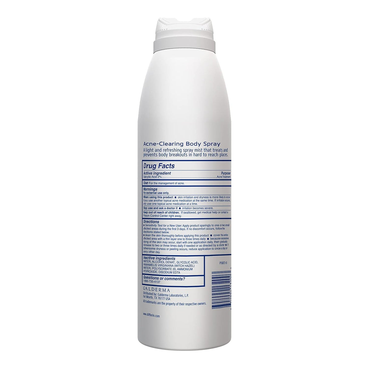 Differin Acne Body Spray, Salicylic Acid Back & Chest Treatment, 6oz Differin