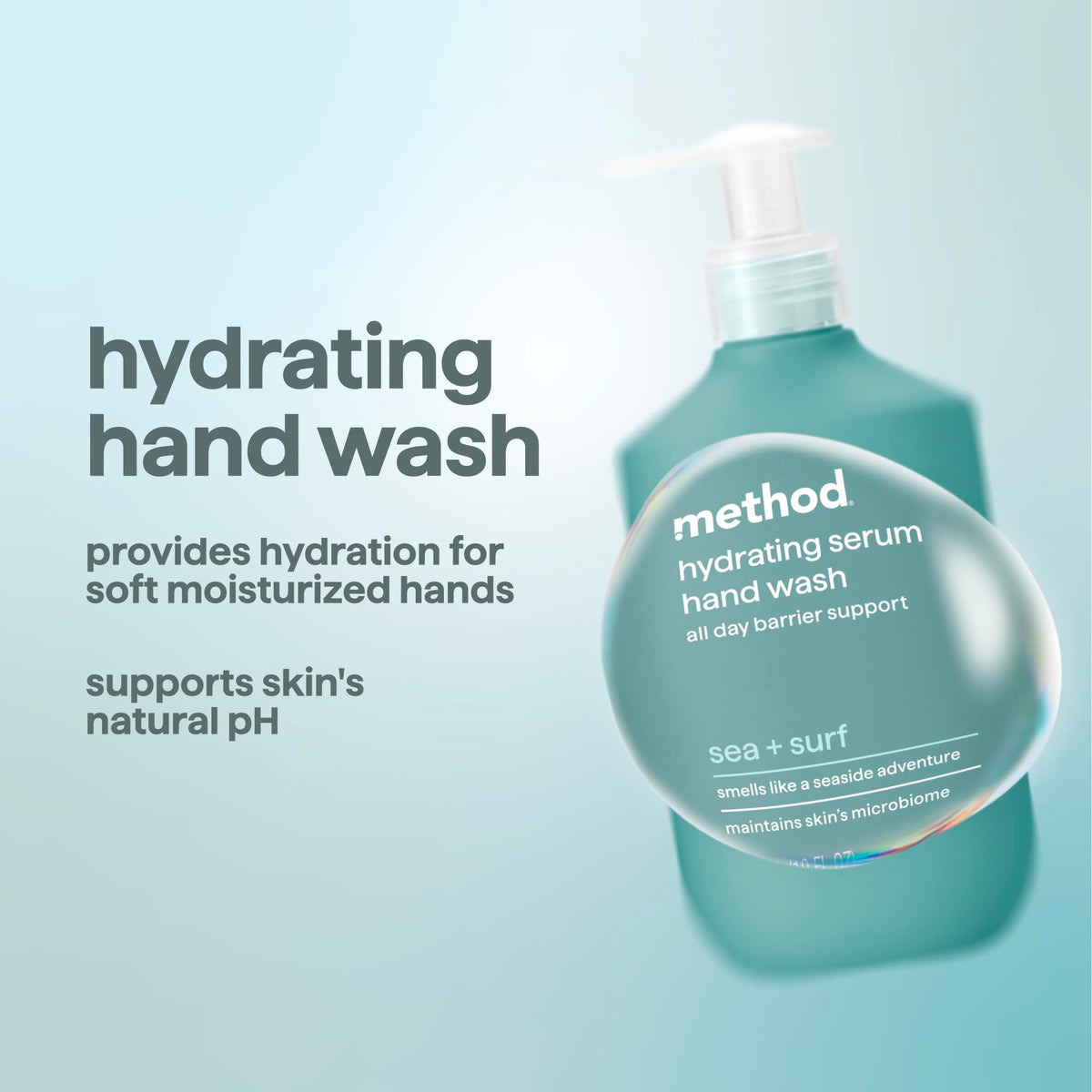 method Hydrating Serum Hand Wash, Sea + Surf, 10 fl oz Method