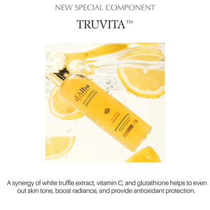 d'alba Piedmont White Truffle Vita Toning Serum Toner, Glass Skin with Double Vitamin Skincare, Face Moisturizer, (6.09 fl. oz) d'alba Piedmont