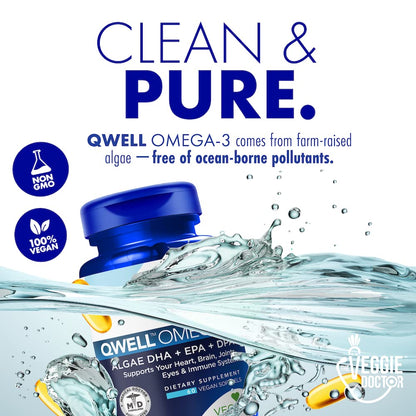 Vegan Omega 3 Supplement – Algae Omega 3 with DHA EPA DPA – Vegan Capsules from Algal – Fish Oil Alternative – Plant-Based Algae Oil Formula – Non-GMO The Veggie Doctor