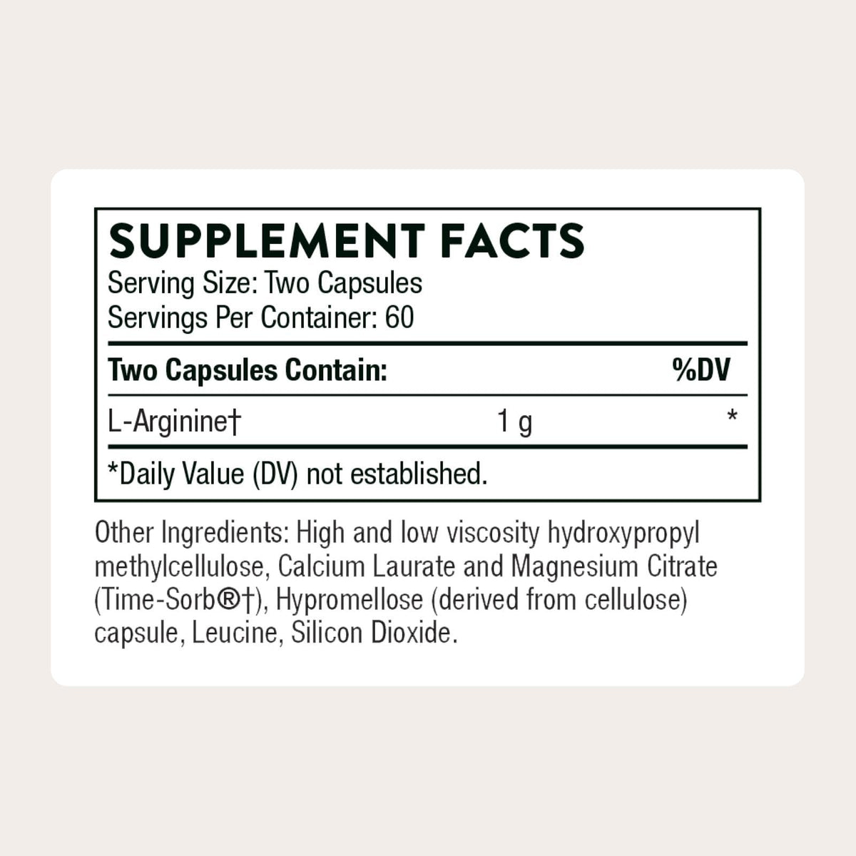 THORNE - L-Arginine - Sustained-Release - Supports Heart Health, Nitric Oxide Production, Exercise Capacity & Optimal Blood Flow* - Third-Party Certified THORNE