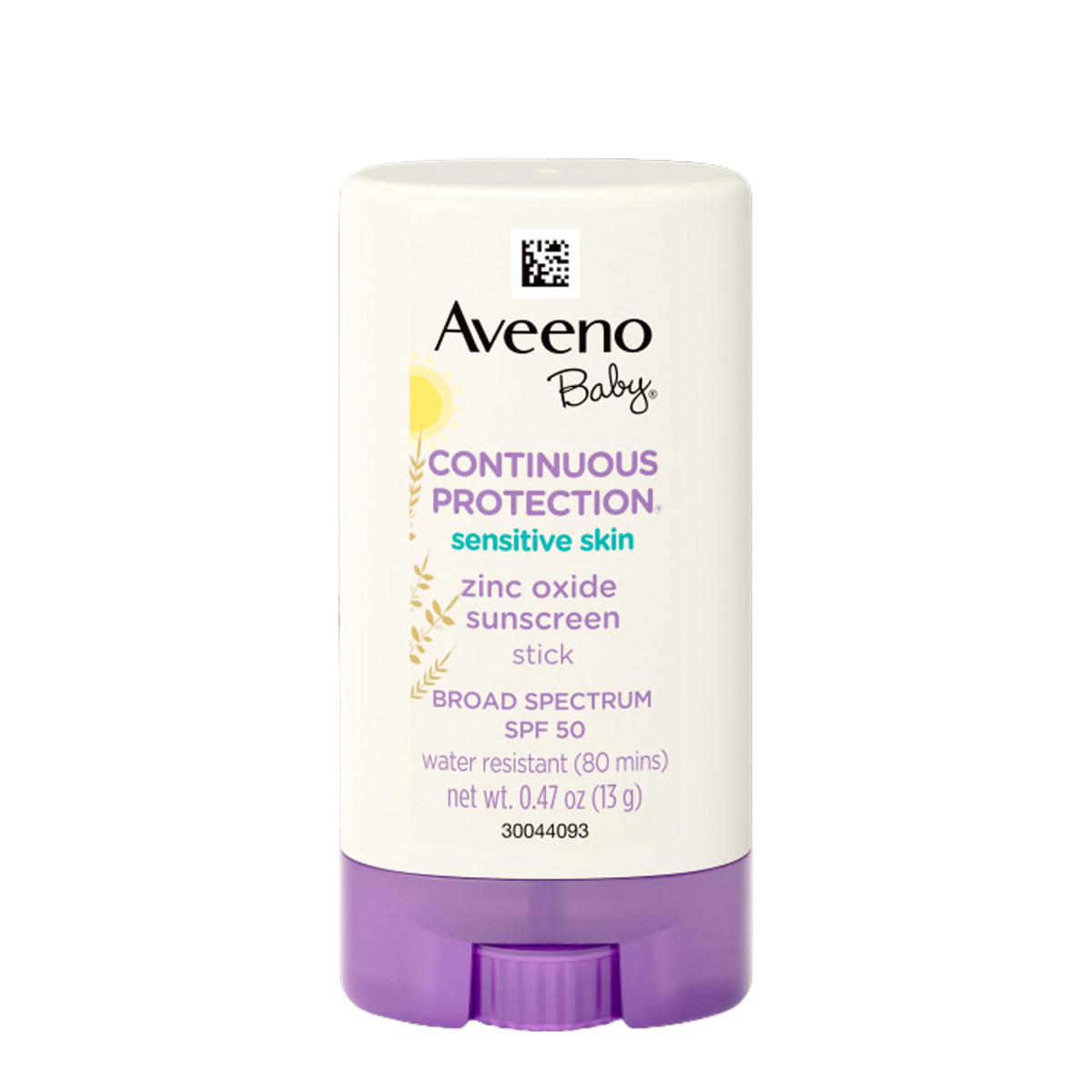 Aveeno Baby Continuous Protection Mineral Sunscreen Stick for Sensitive Skin with Broad Spectrum SPF 50 Protection for Face & Body, Naturally Sourced 100% Zinc Oxide, Travel Size, 0.47 oz Aveeno Baby