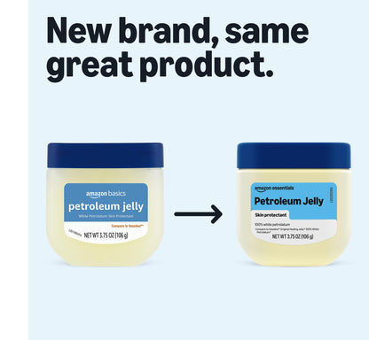 Amazon Essentials Petroleum Jelly White Petrolatum Skin Protectant, Unscented, 3.75 Ounce, 1-Pack (Previously Amazon Basics) Amazon Essentials