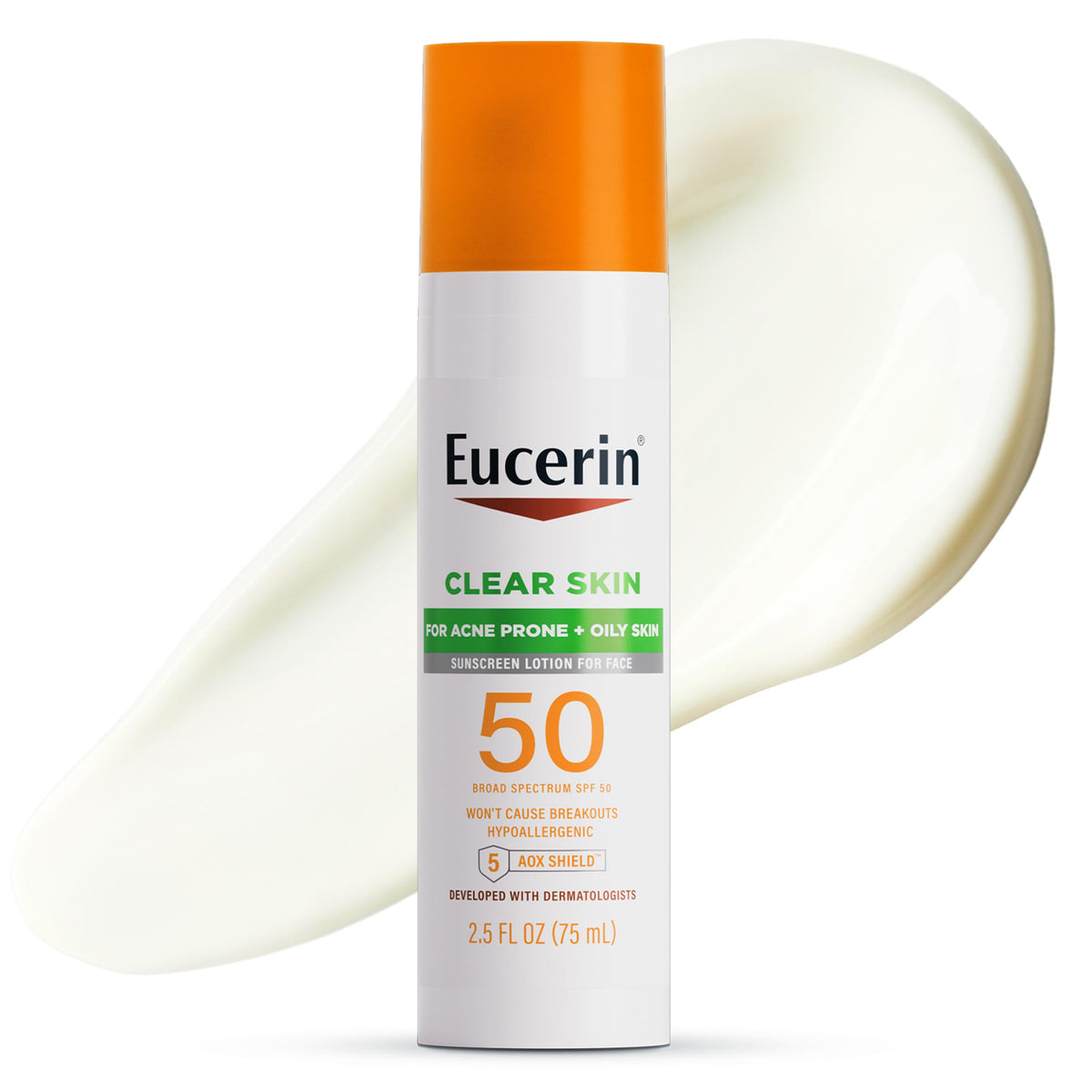 Eucerin Clear Skin Face Sunscreen Lotion, SPF 50, 2.5 FL OZ Eucerin