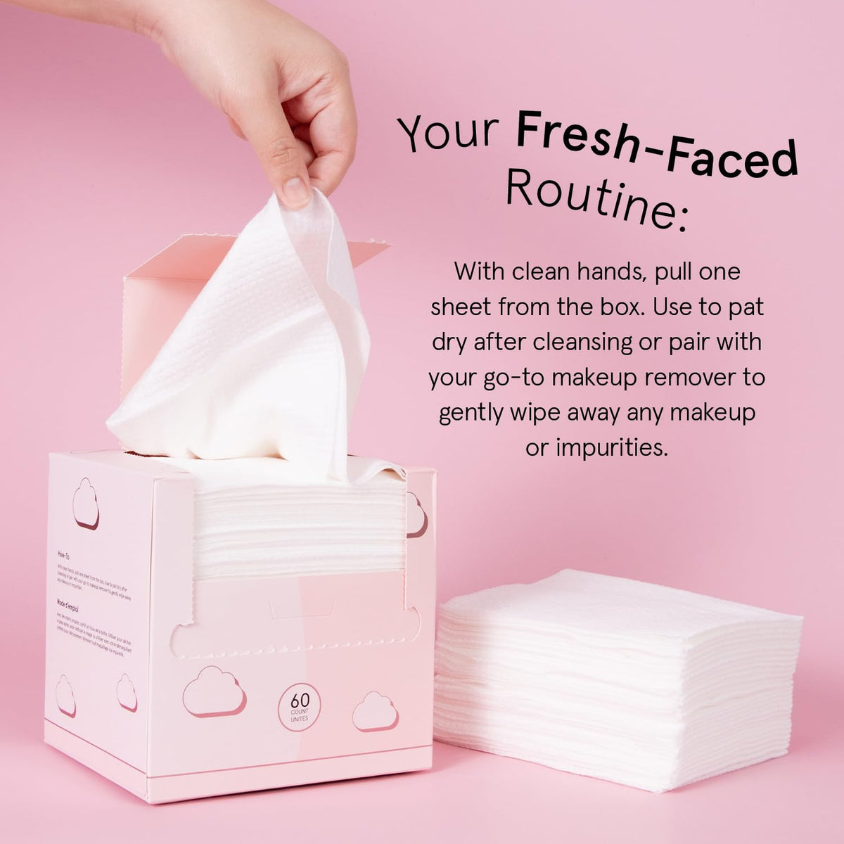 grace & stella Face Towels Disposable XL- Travel Essentials (60 Count) grace & stella