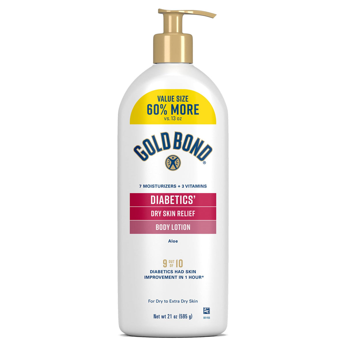 Gold Bond Diabetic Body Lotion for Dry Skin, Value Size, 21 Oz Gold Bond