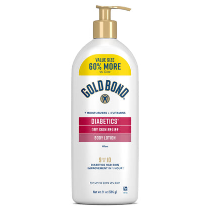 Gold Bond Diabetic Body Lotion for Dry Skin, Value Size, 21 Oz Gold Bond