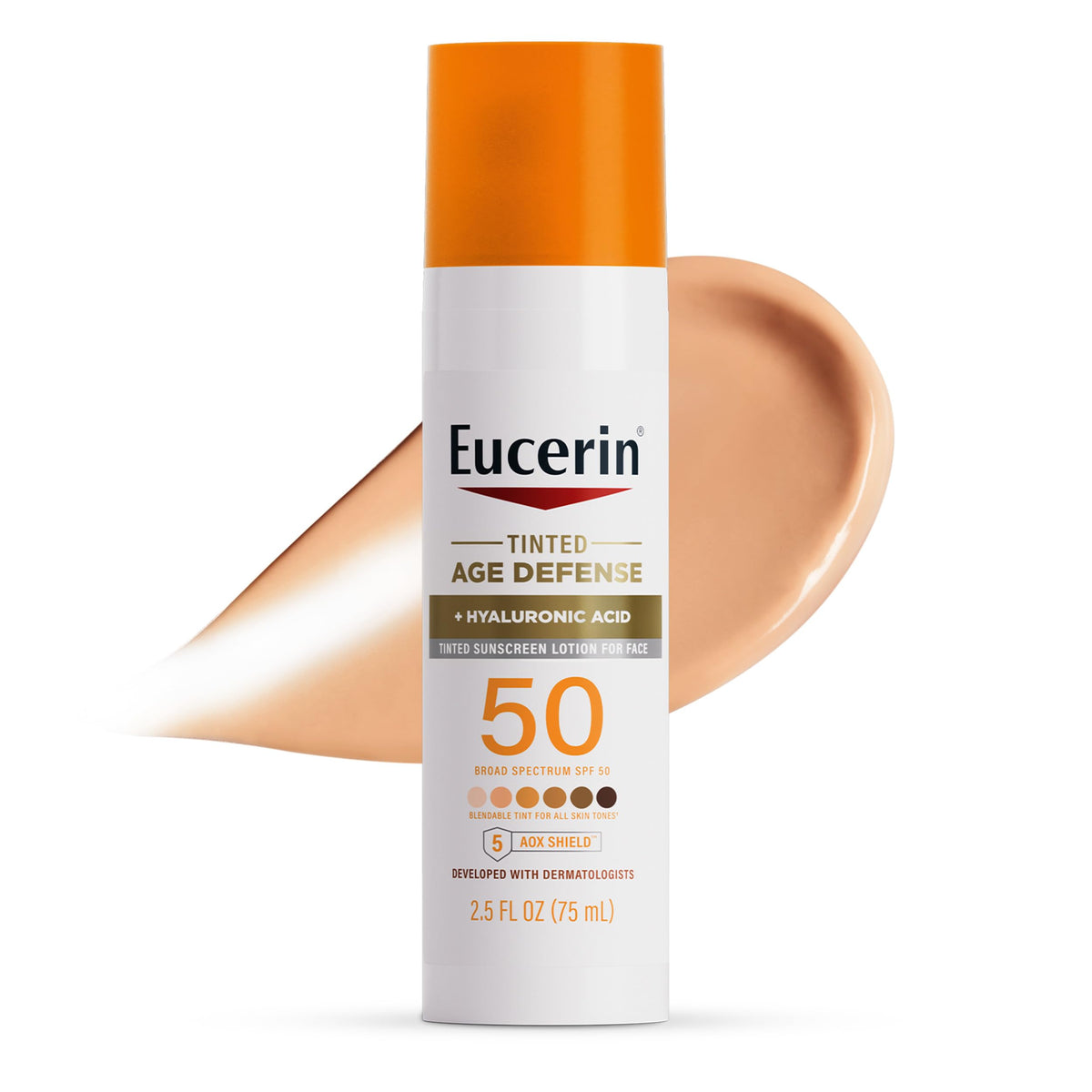 Eucerin Sun Age Defense Tinted Face Lotion SPF 50, 2.5 FL OZ Eucerin