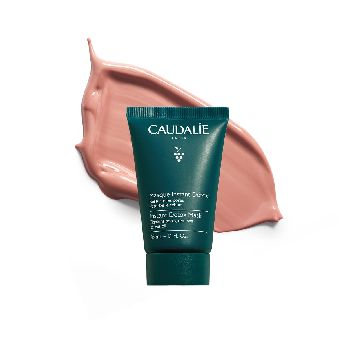 Caudalie Instant Detox Mask, Pore Minimizing Pink Clay Face Mask - 35 mL Caudalie