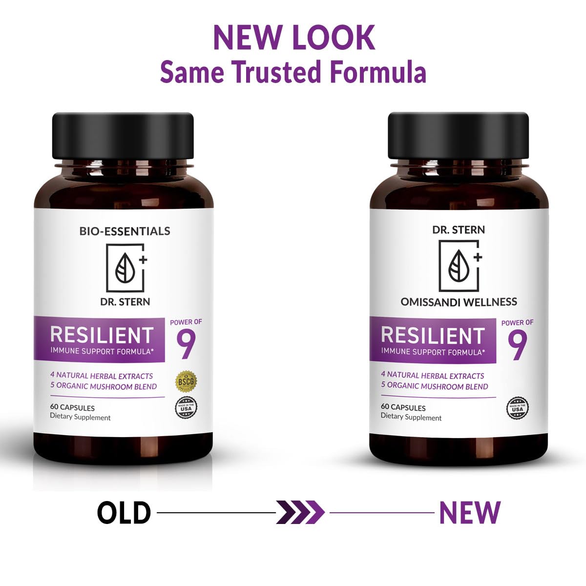 OMISSANDI-WELLNESS Resilient - Natural Immune System Support - Dr. Ian Stern Formulated - to boost your defenses - W/Organic Mushroom Blend, Echinacea, Astragalus & More - Vegan - Made in USA- 60 Caps Dr. Stern buy australia supplements