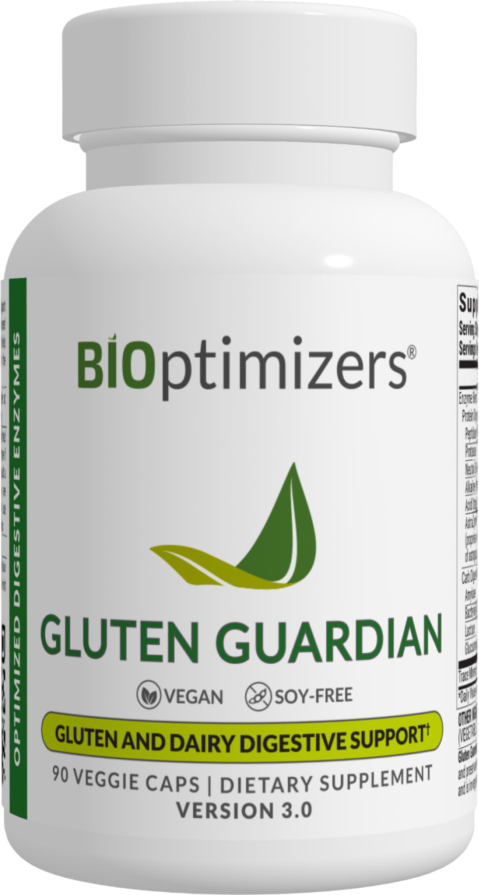 BIOptimizers Gluten Guardian 3.0 - Enzyme Supplement with DPP-IV to Support Gluten Digestion – May Help Prevent Bloating, BIOptimizers