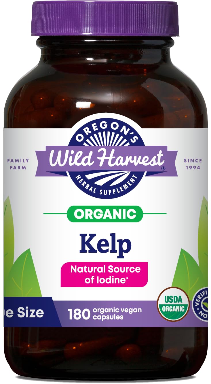 Oregon's Wild Harvest Kelp Organic Supplement | Natural Source of Iodine | Vegan Capsules, 90 Count Gsupps Australia