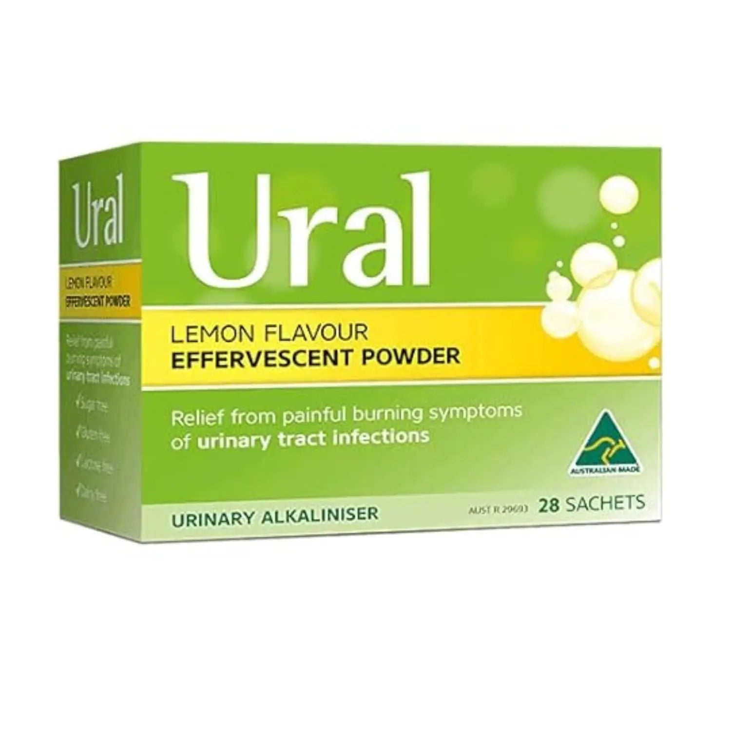 Ural Effervescent Powder 4G * 28 Sachets Urinary Alkalinizer Cystitis Relief Ural buy australia supplements