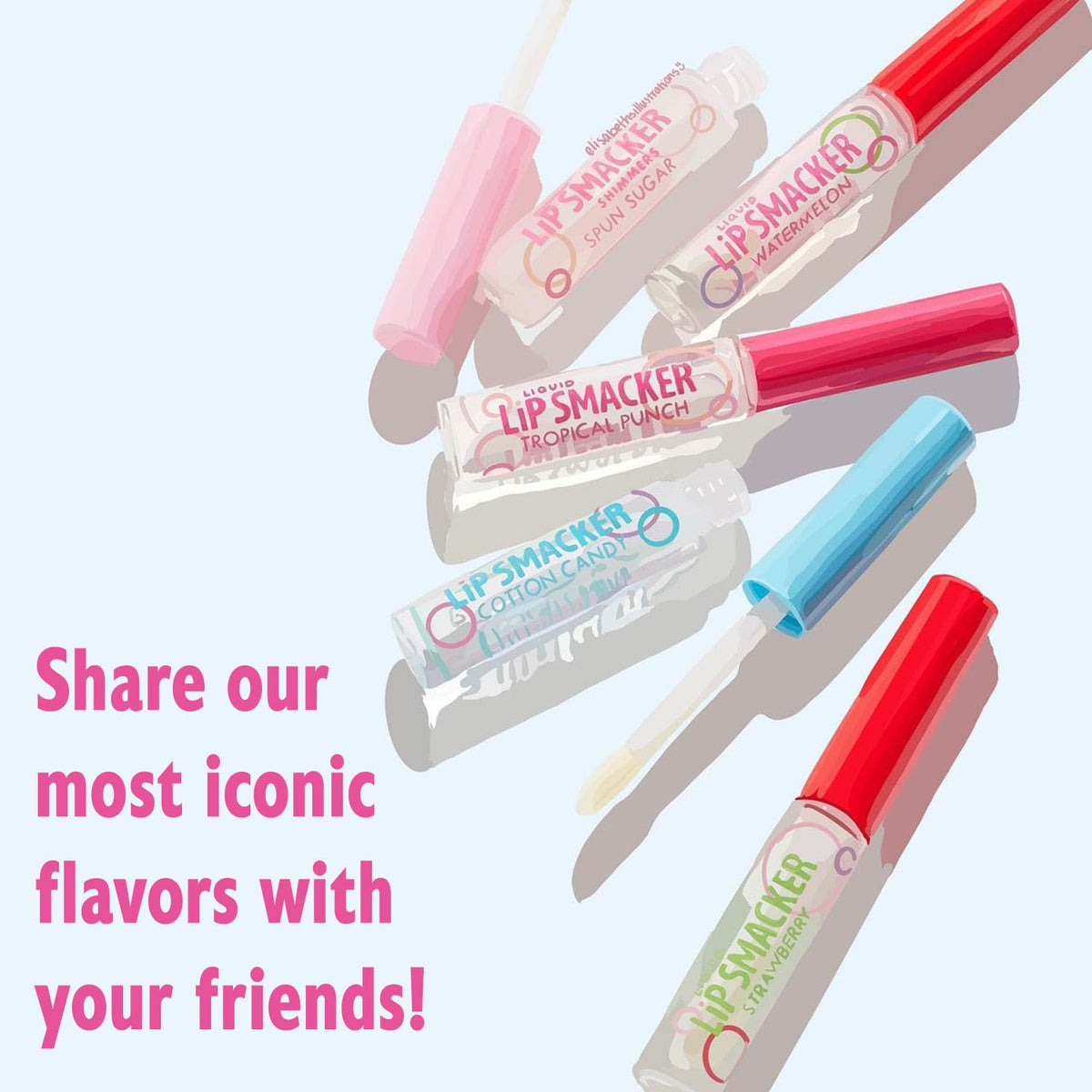 Lip Smacker Liquid Lip Gloss Friendship Pack, 5 Count Lip Smacker