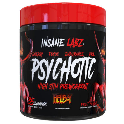 Insane Labz Hellboy Bundle, Psychotic Hellboy Pre Workout and Insane Amino BCAA, Increase Muscle Mass, Strength, Focus and Recovery Time, Lemonade
