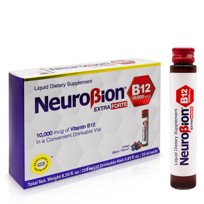 Neurobion Extra Forte B12 10,000 mcg Vials, Liquid - Extreme Powerful- 10 Vials per Box Neurobion