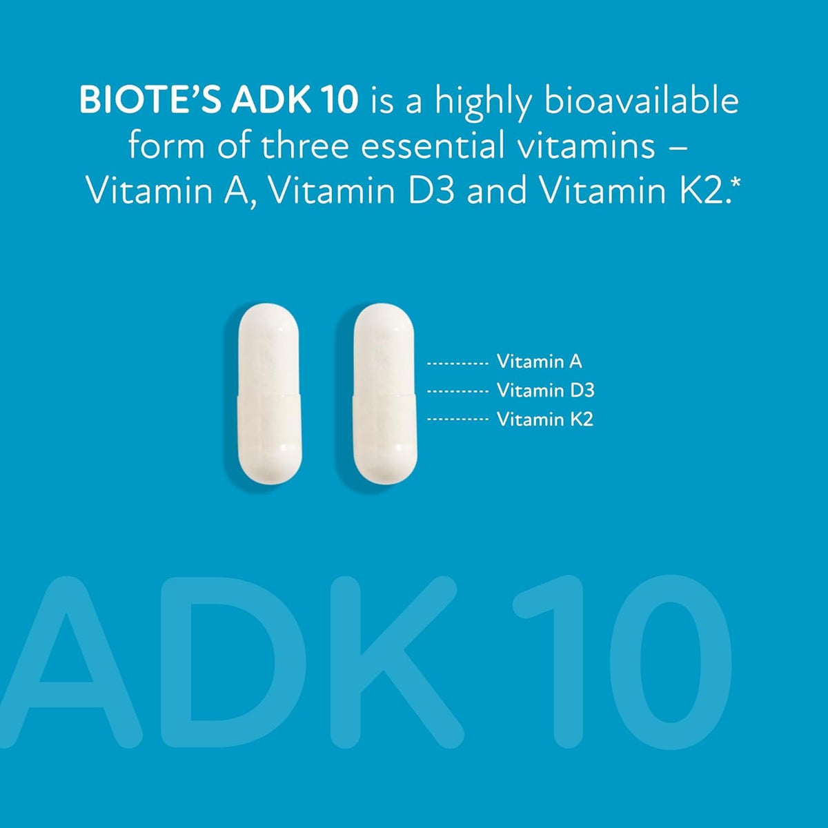 Biote Nutraceuticals - ADK 10 - Immunity + Cardiovascular (90 Capsules) Biote