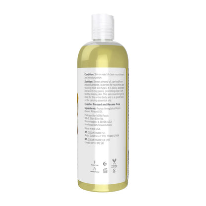 NOW Foods Solutions, Sweet Almond Oil, 100% Pure Moisturizing Oil, Promotes Healthy-Looking Skin, Unscented Oil, 16-Ounce,Package may vary Gsupps Australia