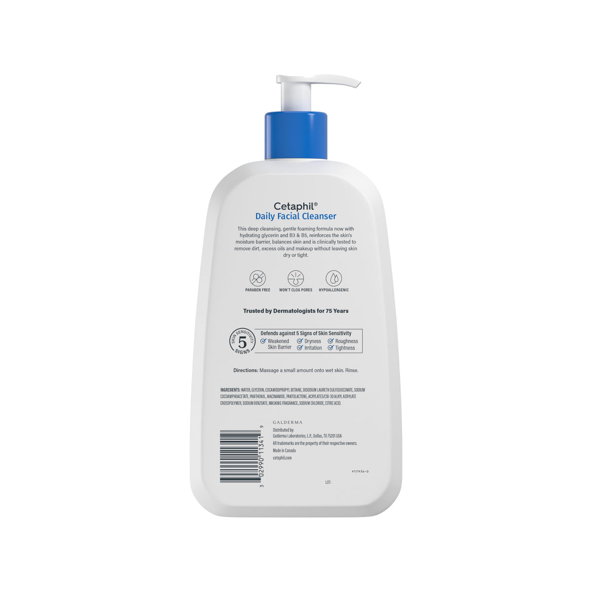 Cetaphil Daily Facial Cleanser Sensitive & Oily Skin, 20 oz Cetaphil